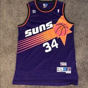 Authentic Stitched Charles Barkley Suns Jersey L